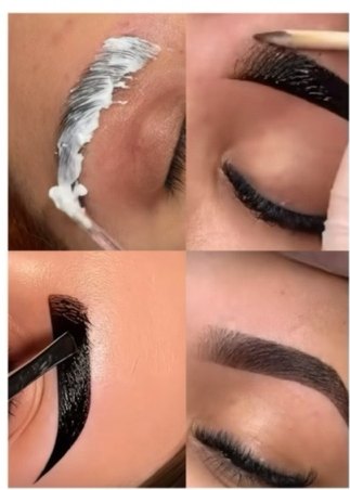 Brow lamination reference from Cici's draft collage