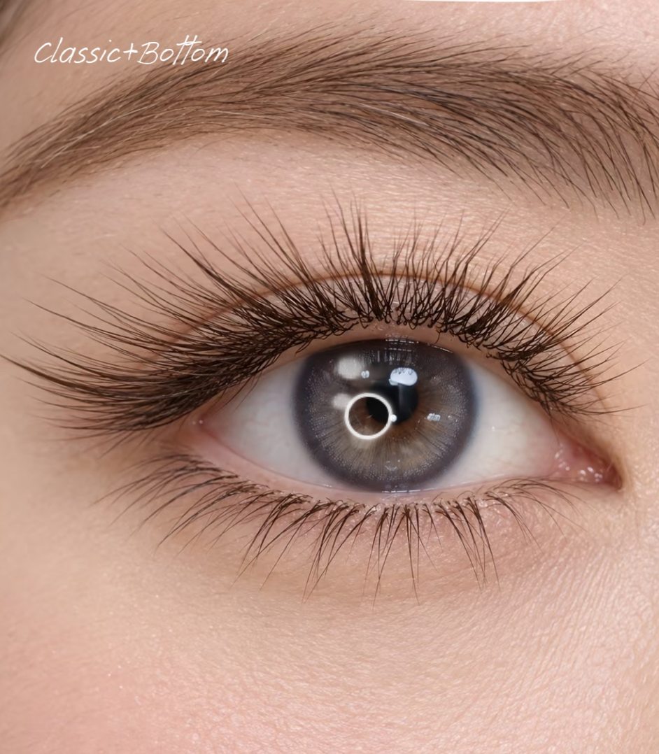 Classic lashes with bottom lashes